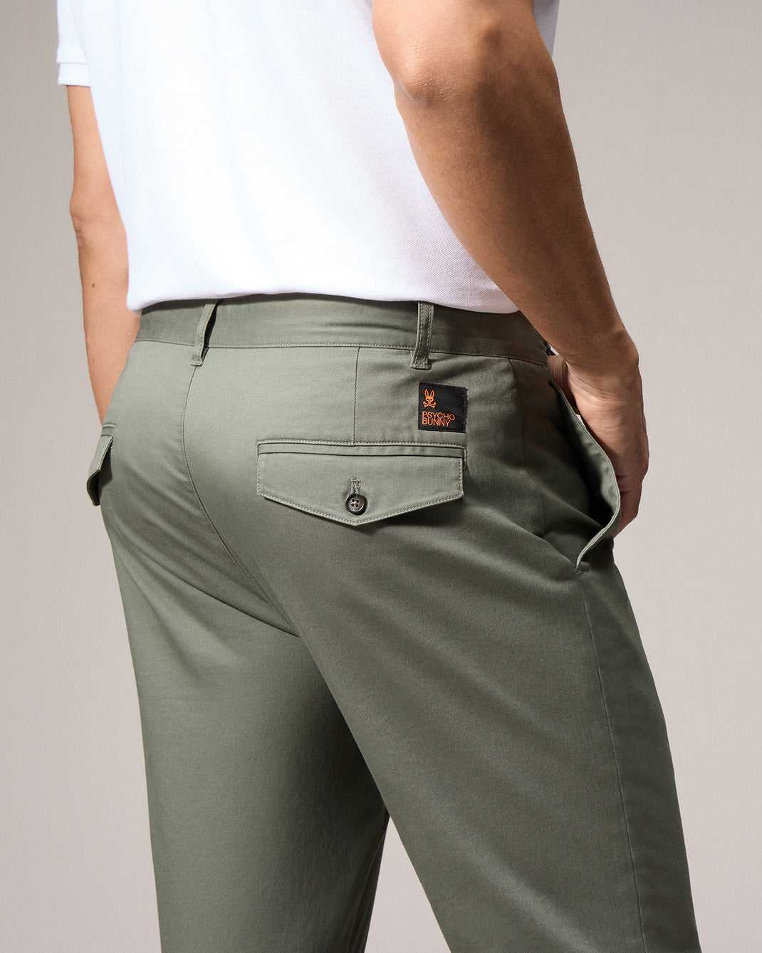 Pantalon Psycho Bunny Gilman Regular Fit Chino Pant Vert Homme | MSR-24894169